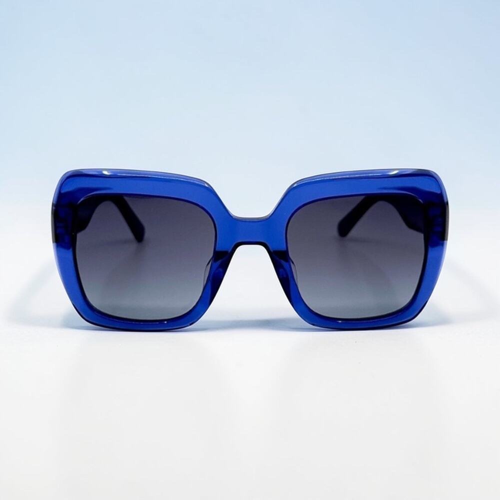 New Kate Spade New York HELLO SUNSHINE Square Blue Sunglasses Gradient Lens - Picture 2 of 7